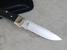 Buck 110 Folding Hunter Knife - Nickel Silver Ebony S30V Drop Point Blade - NEW
