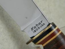 Kabar 1205 USA Stacked Leather Fixed Blade Sheath Knife