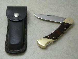 Schrade + USA LB7 Bear Paw Lockback Knife & Pouch