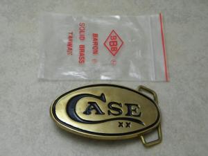 W.R. Case and Sons Solid Brass 1978 Baron Belt Buckle Taiwan in Original Bag