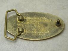 W.R. Case and Sons Solid Brass 1978 Baron Belt Buckle Taiwan in Original Bag