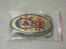 W.R. Case and Sons Solid Brass 1978 Baron Belt Buckle Taiwan in Original Bag