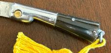 Rare Miniature Keychain Vendetta Corsa Switchblade Knife From Italy, Nice Horn, Unused