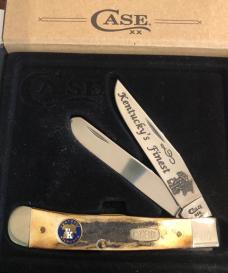 New In Display Case Stag University Of Kentucky trapper  