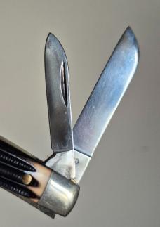  3 3/8" Queen Steel #33 USA Congress Knife, Imitation Winterbottom Bone, Q76
