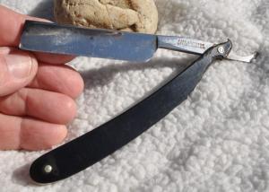 Straight Razor Case Bros Little valley NY Tested XX Mirror Polish Damage At Handle Pivot