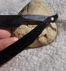 Straight Razor Case Bros. Little valley NY Tested XX Mirror Polish Damage At Handle Pivot
