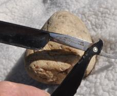 Straight Razor Case Bros. Little valley NY Tested XX Mirror Polish Damage At Handle Pivot