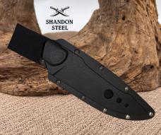 Begg Knives Alligator Green & Black G10 14C28N Fixed Blade Knife w/ Sheath 050