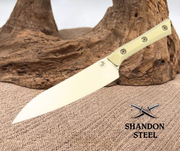 Microtech Utility Knife Ivory G-10 Handle w/ Stonewash M390MK 3400-10IV Kitchen Microtech Utility Knife Ivory G-10 Handle w/ Stonewash M390MK 3400-10IV Kitchen