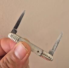 Vintage Miniature Argyle Cutlery Co. Germany Pocket Knife, MOP Scales