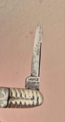 Vintage Miniature Argyle Cutlery Co. Germany Pocket Knife, MOP Scales