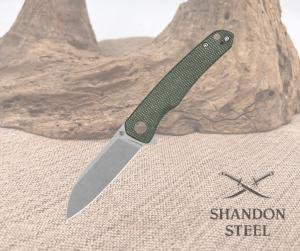 QSP QS140E1 Knife Otter Linerlock Green Micarta Handle Folding Blade EDC Tool