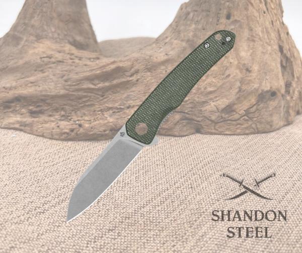 QSP QS140E1 Knife Otter Linerlock Green Micarta Handle Folding Blade EDC Tool QSP QS140E1 Knife Otter Linerlock Green Micarta Handle Folding Blade EDC Tool