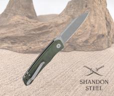QSP QS140E1 Knife Otter Linerlock Green Micarta Handle Folding Blade EDC Tool