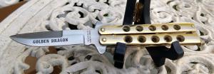 Golden Dragon Taylor Seto Small Butterfly Knife - EXCELLENT