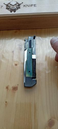 AK-47 switchblade bayonet Style with camel bone handles only 25 pieces build