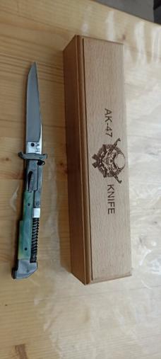 AK-47 switchblade bayonet Style with camel bone handles only 25 pieces build