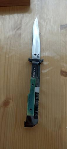 AK-47 switchblade bayonet Style with camel bone handles only 25 pieces build