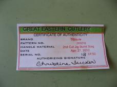 GREAT EASTERN TIDIOUTE 2010 SLEEVEBOARD 2ND CUT JIG BURNT STAG