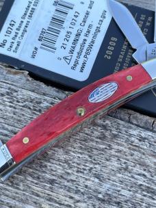 CASE XX ** 2023 SHOT SHOW SPECIAL DARK RED JIG BONE SMALL 4 BLADE CONGRESS