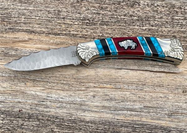 DAVID YELLOWHORSE ** CUSTOM CHIP FLINT BUFFALO HUNTER BUCK 12