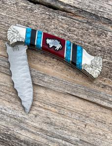 DAVID YELLOWHORSE ** CUSTOM CHIP FLINT BUFFALO HUNTER BUCK 12
