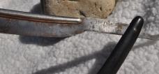 Razor Joh. Engstrom Eskilstuna Sweden 6" Black Hard Rubber Handles Used Rust Made After 1891