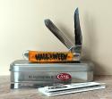 2020 CASEXX HALLOWEEN PARSIMMON ORANGE BONE MINI TRAPPER (6207) IN ORIGANL TIN