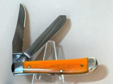 2020 CASEXX HALLOWEEN PARSIMMON ORANGE BONE MINI TRAPPER (6207) IN ORIGANL TIN