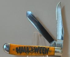 2020 CASEXX HALLOWEEN PARSIMMON ORANGE BONE MINI TRAPPER (6207) IN ORIGANL TIN