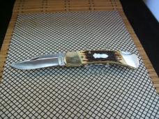 SCHRADE UNCLE HENRY LB8 PAPA BEAR VINTAGE U.S.A. UNUSED/NOT CARRIED LOW SERIAL #76013 LOCKBACK KNIFE