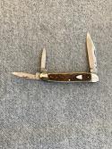 Antique J.A. HENCKELS "TWINS", Stag Handles, SABER-CUT!! Master Blade, True Whittler Pocket Knife