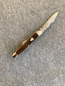Antique J.A. HENCKELS "TWINS", Stag Handles, SABER-CUT!! Master Blade, True Whittler Pocket Knife
