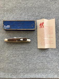Antique J.A. HENCKELS "TWINS", Stag Handles, SABER-CUT!! Master Blade, True Whittler Pocket Knife