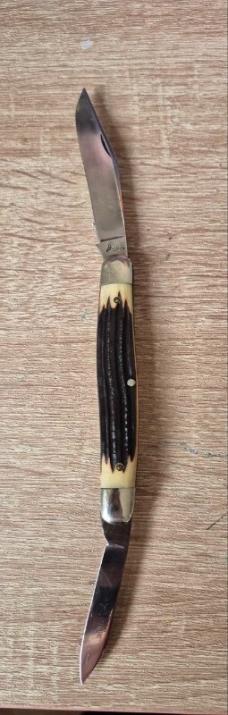 4" Queen #66 USA Muskrat Knife, Genuine Winterbottom Bone