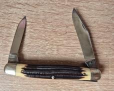 4" Queen #66 USA Muskrat Knife, Genuine Winterbottom Bone