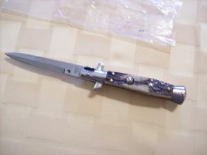 Italian 7 Inch Picklock Dolphin Maniago, Italy Gen. Fat Stag/Antler UNUSED Beauty!