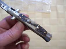 Italian 7 Inch Picklock Dolphin Maniago, Italy Gen. Fat Stag/Antler UNUSED Beauty!