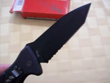 Ontario Knife Co. Rare Automatic SF-3 Strike Fighter-Tanto Black-Serrated 154CM UNUSED W/Box
