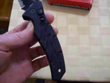 Ontario Knife Co. Rare Automatic SF-3 Strike Fighter-Tanto Black-Serrated 154CM UNUSED W/Box