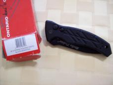 Ontario Knife Co. Rare Automatic SF-3 Strike Fighter-Tanto Black-Serrated 154CM UNUSED W/Box