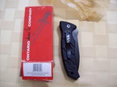 Ontario Knife Co. Rare Automatic SF-3 Strike Fighter-Tanto Black-Serrated 154CM UNUSED W/Box