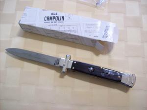 A. G. A. Campolin Maniago, Italy Maltese Cross Bayonet 9 Incher Lockback W/Brazilian Horn UNUSED!