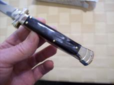 A. G. A. Campolin Maniago, Italy Maltese Cross Bayonet 9 Incher Lockback W/Brazilian Horn UNUSED!