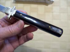 A.G.A. Campolin Italian 9" Dominus Brazilian Horn  Swedgey Blade # GO-DOM23A-HB UNUSED W/Orig. Box
