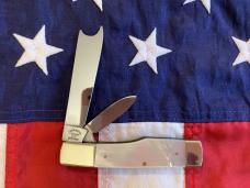 Fight'n Rooster (Heavy Duty) 3 & 1/2+" Gunstock Razor w/ Flashy Mother of Pearl Handles