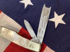 Fight'n Rooster (Heavy Duty) 3 & 1/2+" Gunstock Razor w/ Flashy Mother of Pearl Handles