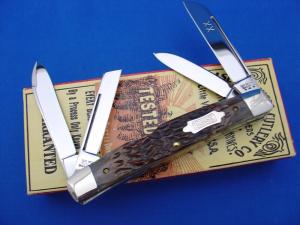 Case Classic 6488 Brown Rogers Bone Handle Four Blade Congress Knife 0045