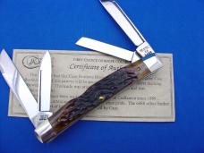 Case Classic 6488 Brown Rogers Bone Handle Four Blade Congress Knife 0045
